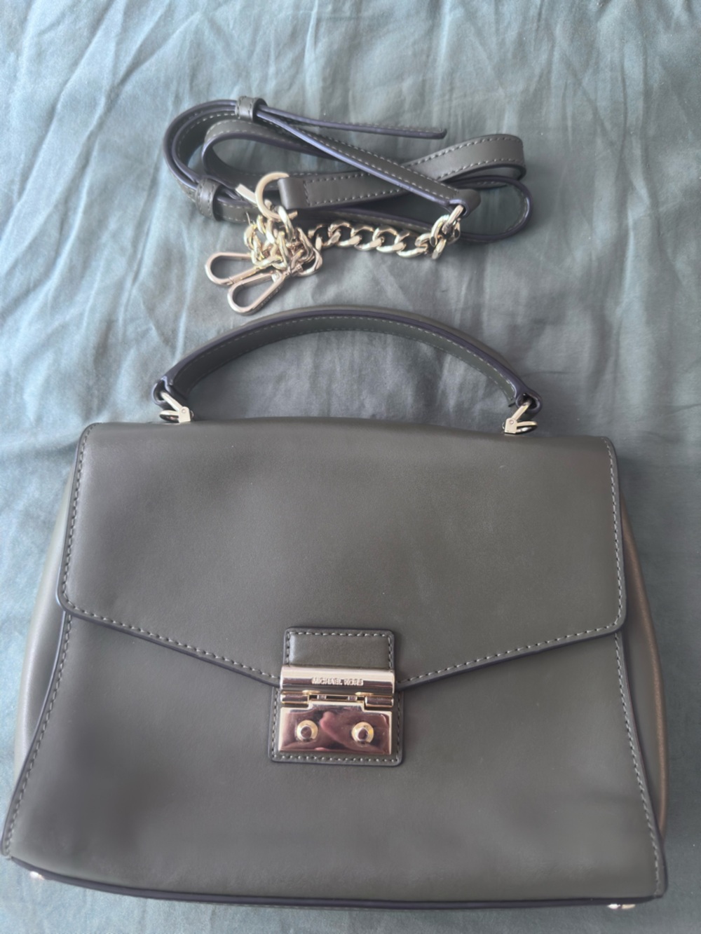 Michael Kors Leather Green Bag